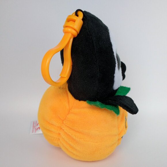 2018 TY Beanie Boos Halloweenie Beanies SPOOKY Grim Reaper w/Pumpkin Key Clip - Picture 5 of 5